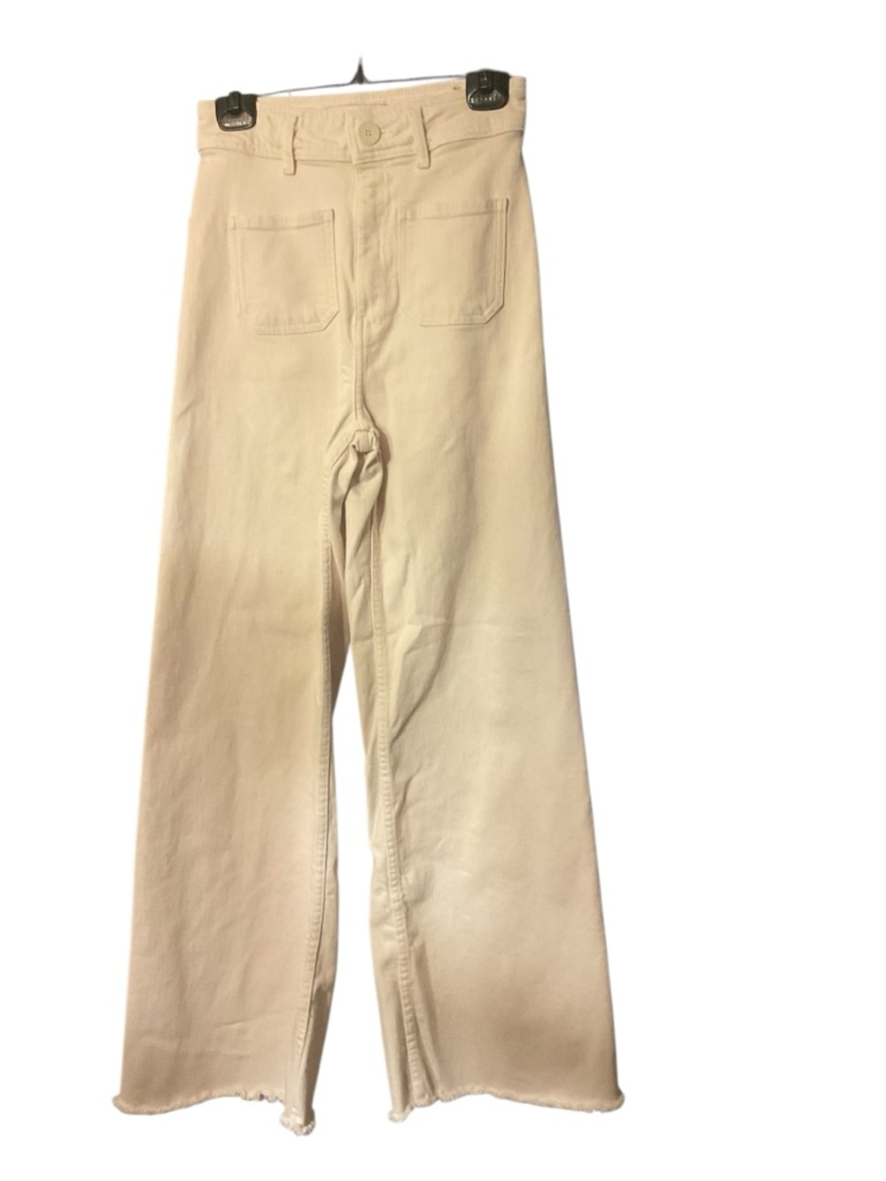 Zara Cream Boot-Cut Flare Jeans